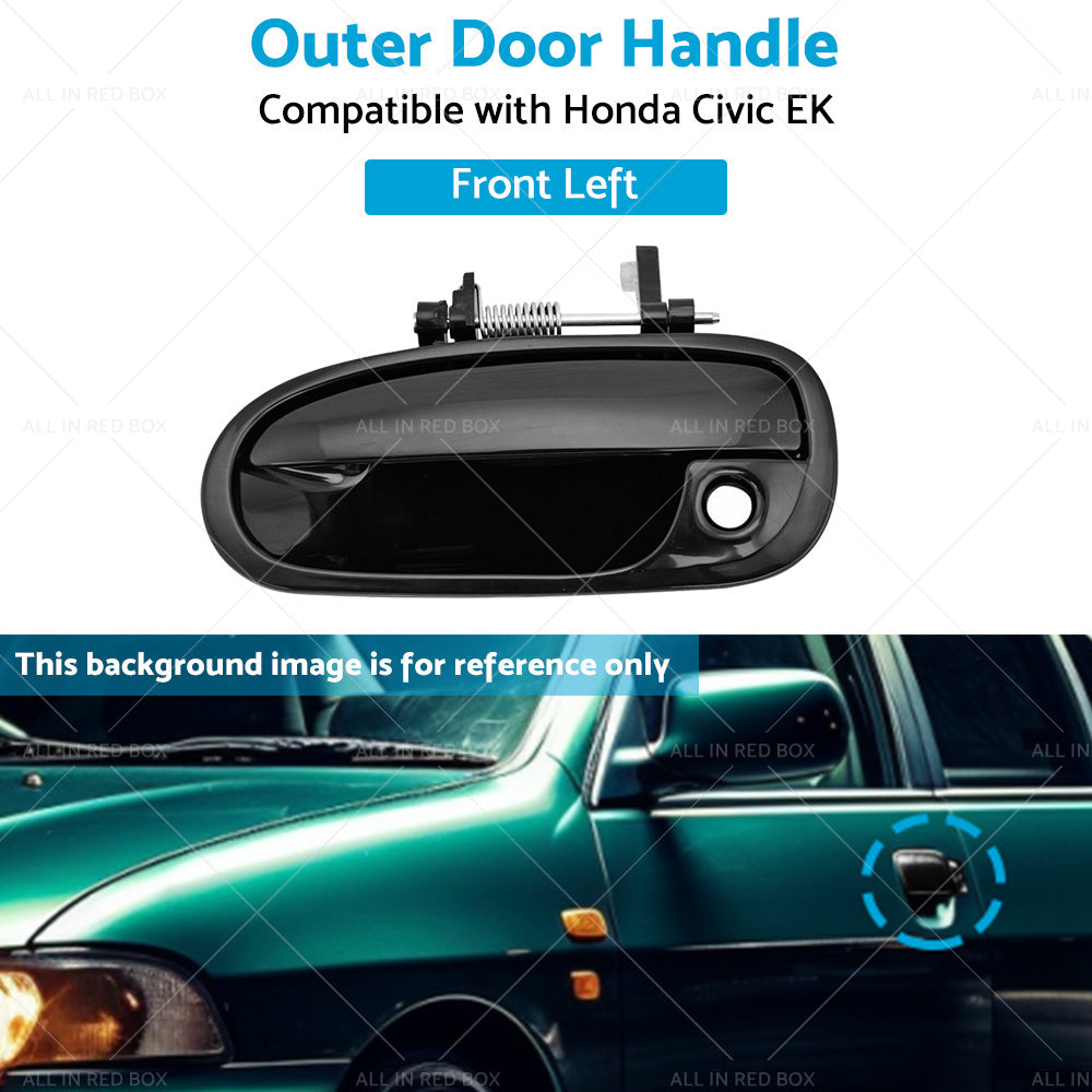 Smooth Black Front Left Outer Door Handle Suitable For Honda Civic EK 1995-2000-4