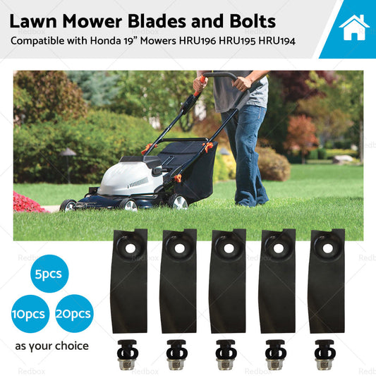 5/10/20x Lawn Mower Blades and Bolts For Honda19  Mowers HRU196 HRU195 HRU194-0