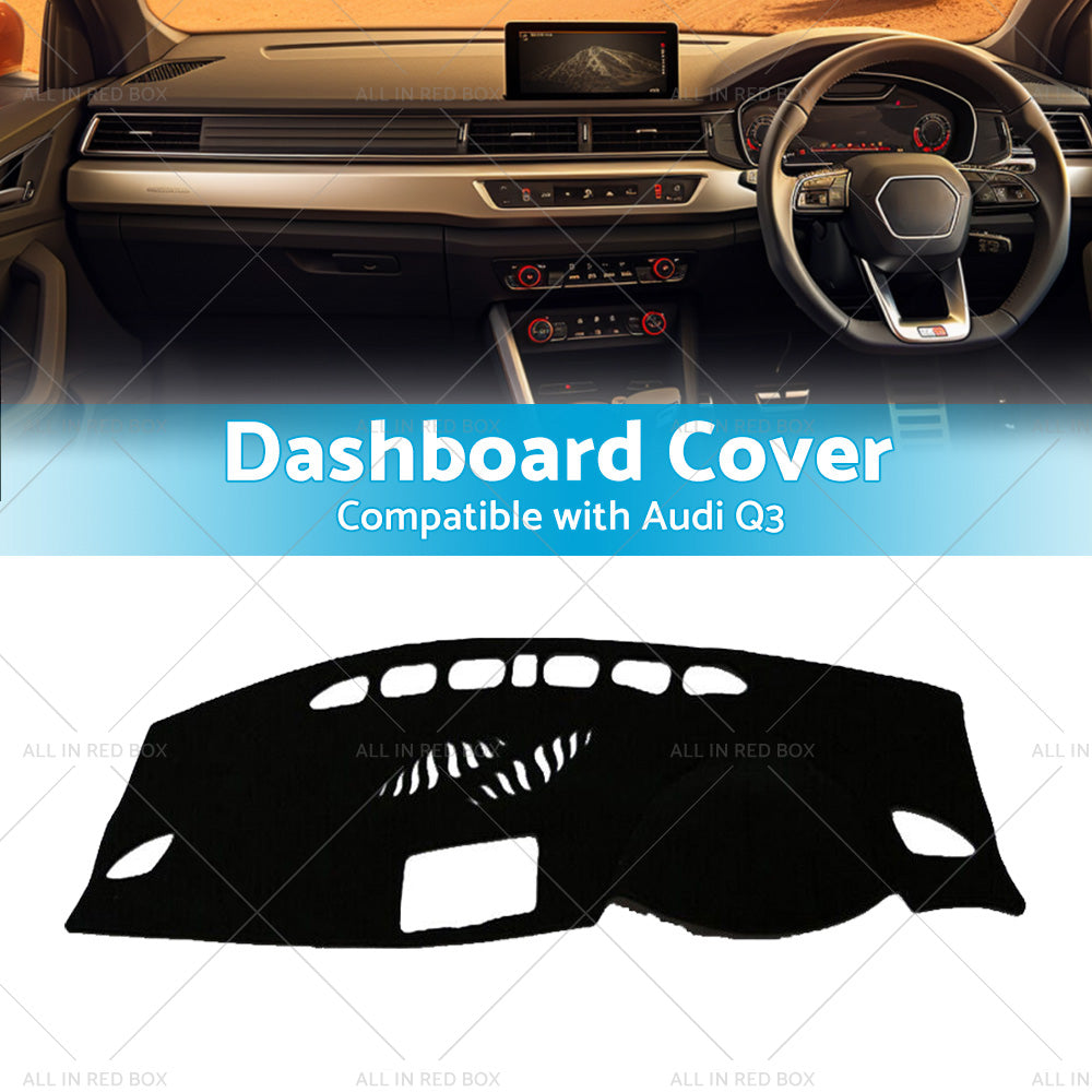 Non-Slip Dash Mat Suitable For Audi Q3 8U Series 2012-2018 Dashboard Cover Black-1