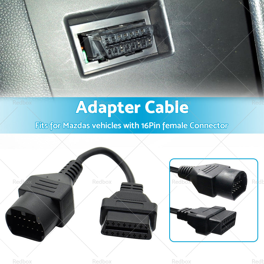 For Mazda 17 Pin to 16 Pin Female OBD2 Car Diagnostic Connector Adapter Cable-2