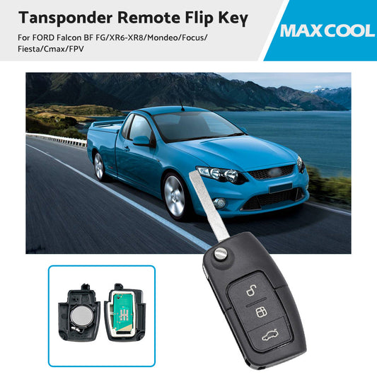 Transponder Remote Key for Ford BF FG Falcon Territory Mondeo FPV Focus Fiesta-0