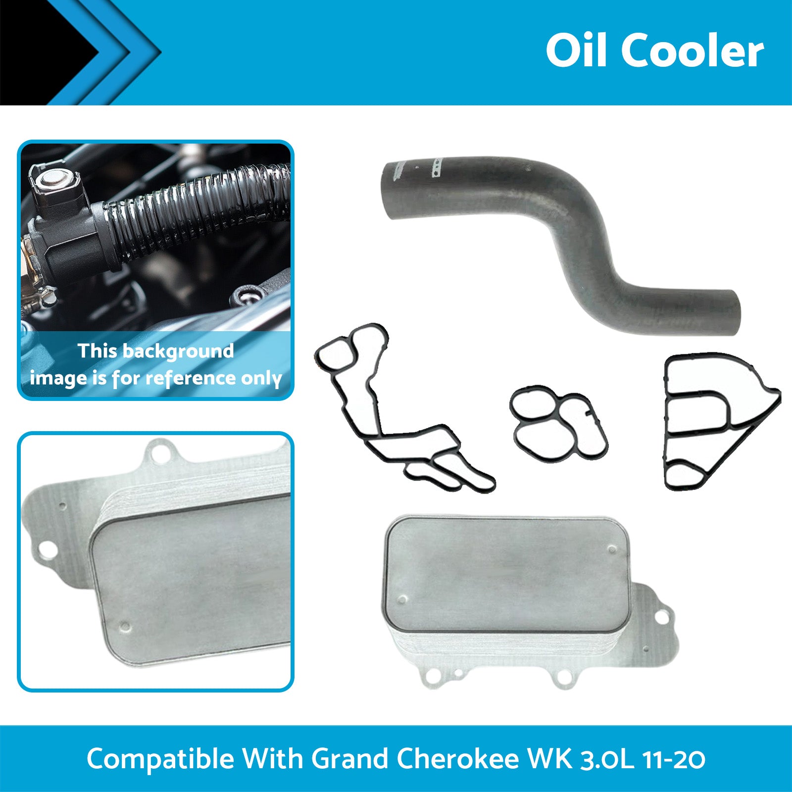 Aluminum Oil Cooler Suitable For Jeep WK 3.0L Diesel EXF Engine 2011-2020-0