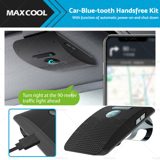 Wireless Car Bluetooth-compatible Handsfree Speaker Phone Sun Visor Clip Black-0
