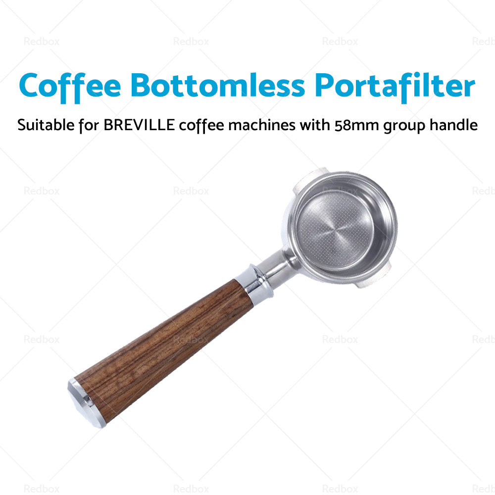 58mm Bottomless Portafilter Group Handle With Basket Suitable For BREVILLE-2