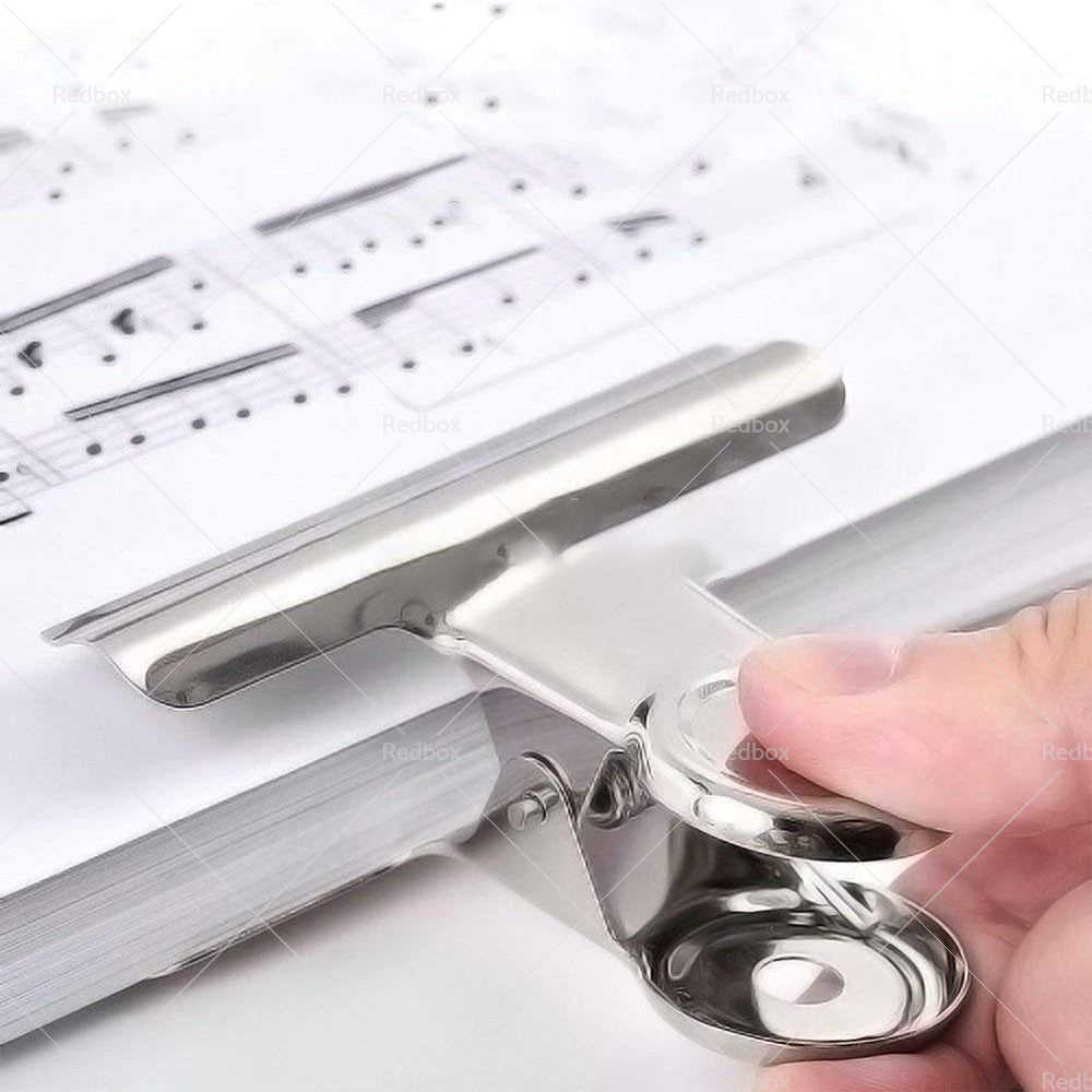 6/12PCS Stainless Steel Bulldog Paper Clip Metal Office Binder Grip Clamp 75mm-2