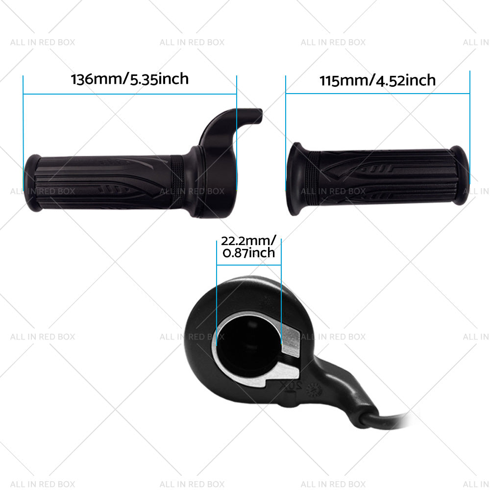 EBike Twist Speed Throttle 12V 24V 36V 48V 72V For Electric Scooter Bicycle Bike-2