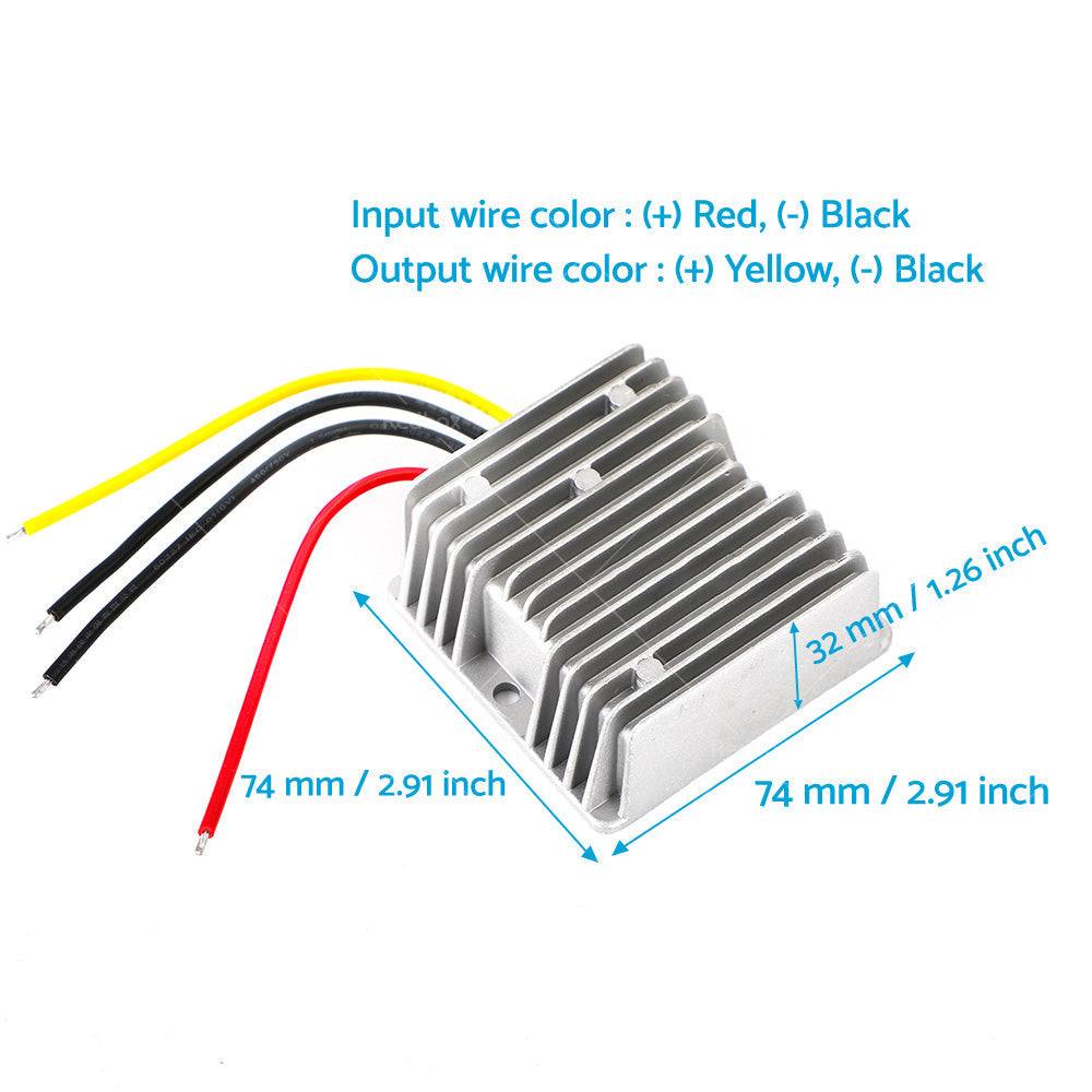 Waterproof DC or DC Converter Regulator 12V Step Up to 13.8V 15A 207W-3