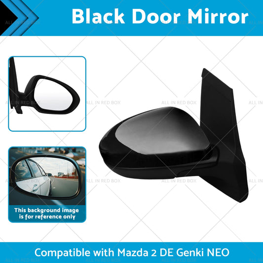 Driver Side Black Door Mirror Suitable for Mazda 2 DE Genki NEO MAXX 07-2014-1
