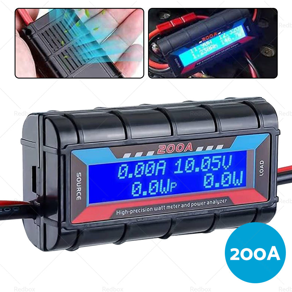 200 Amp Digital Watt Meter Power Analyser Solar Caravan Anderson Style Plug 12V-1