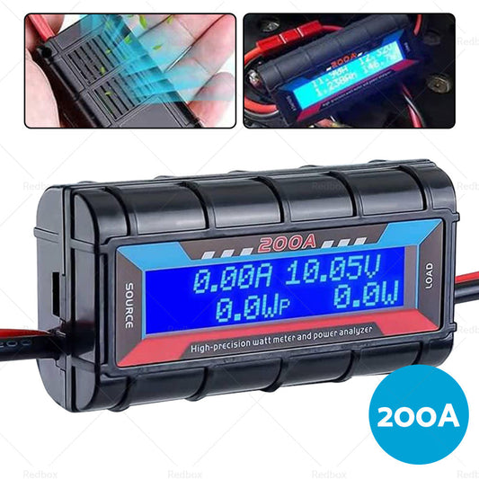 200 Amp Digital Watt Meter Power Analyser Solar Caravan Anderson Style Plug 12V-1