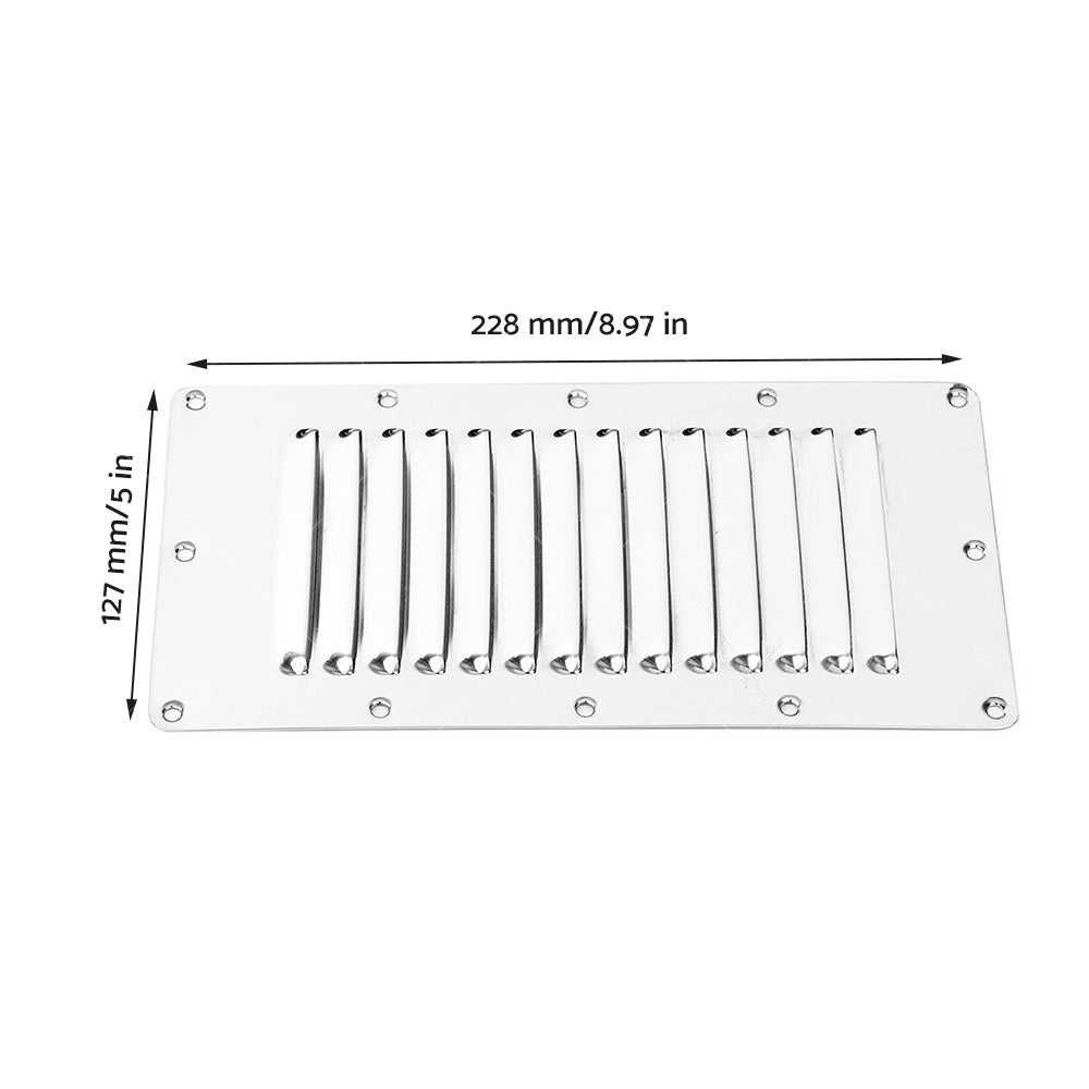 4pcs Stainless Steel Rectangular Air Vent For Caravan Boat Wall Eave 228x127mm-3