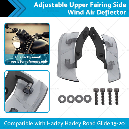 Adjustable Upper Fairing Side Wind Air Deflector Suitable For Harley Road Glide-1