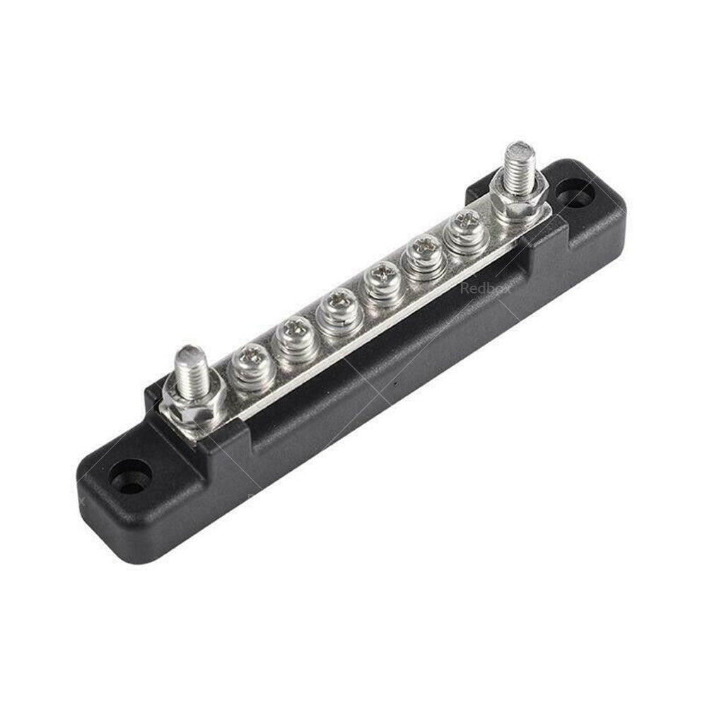 2 Way 6 Way Bus Bar Power Distribution 12V 150A Rated Terminal Block Black Red-3