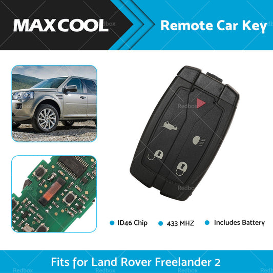 433MHz 5 Buttons Remote Car Key ID46 Chip For Land Rover Freelander 2 2007-2014-1