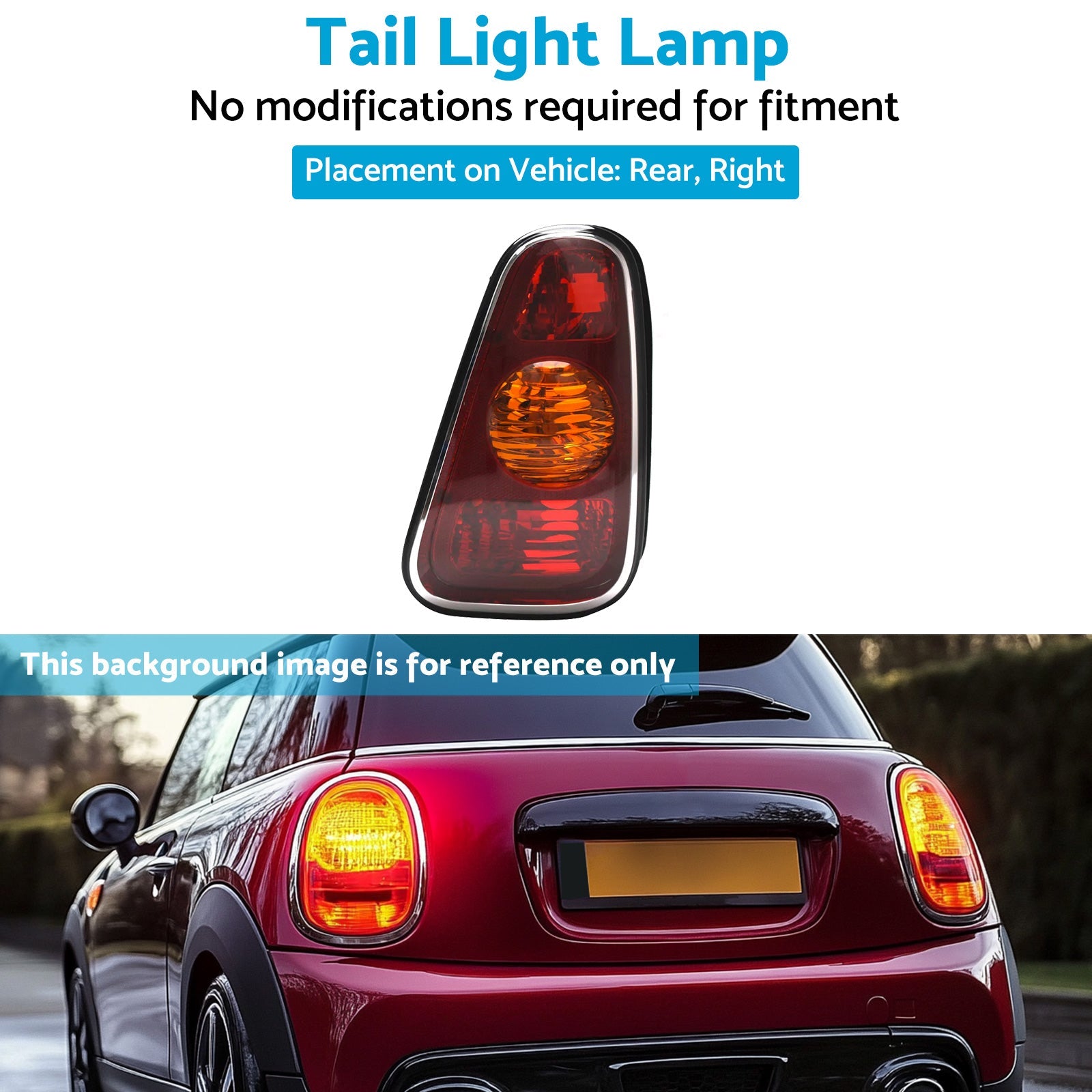 Right Hand Tail Light Lamp Suitable For Mini Cooper Hatch R50 Hatchback 01-04-1