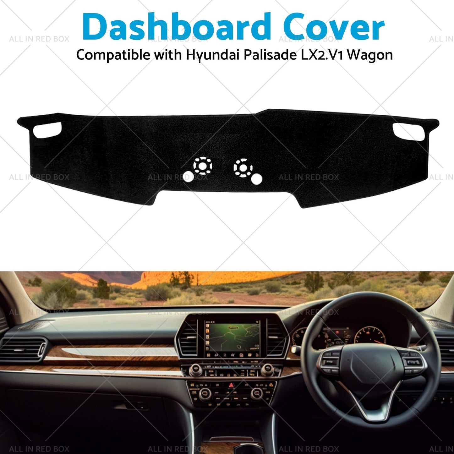 Non-Slip Dash Mat SuitableFor Hyundai Palisade Wagon NO HEADS UP DISPLAY 2020-23-3