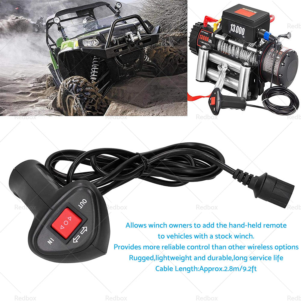 Universal Electric Winch Remote Controller With 9. 2ft Cable Car Vehicle-2
