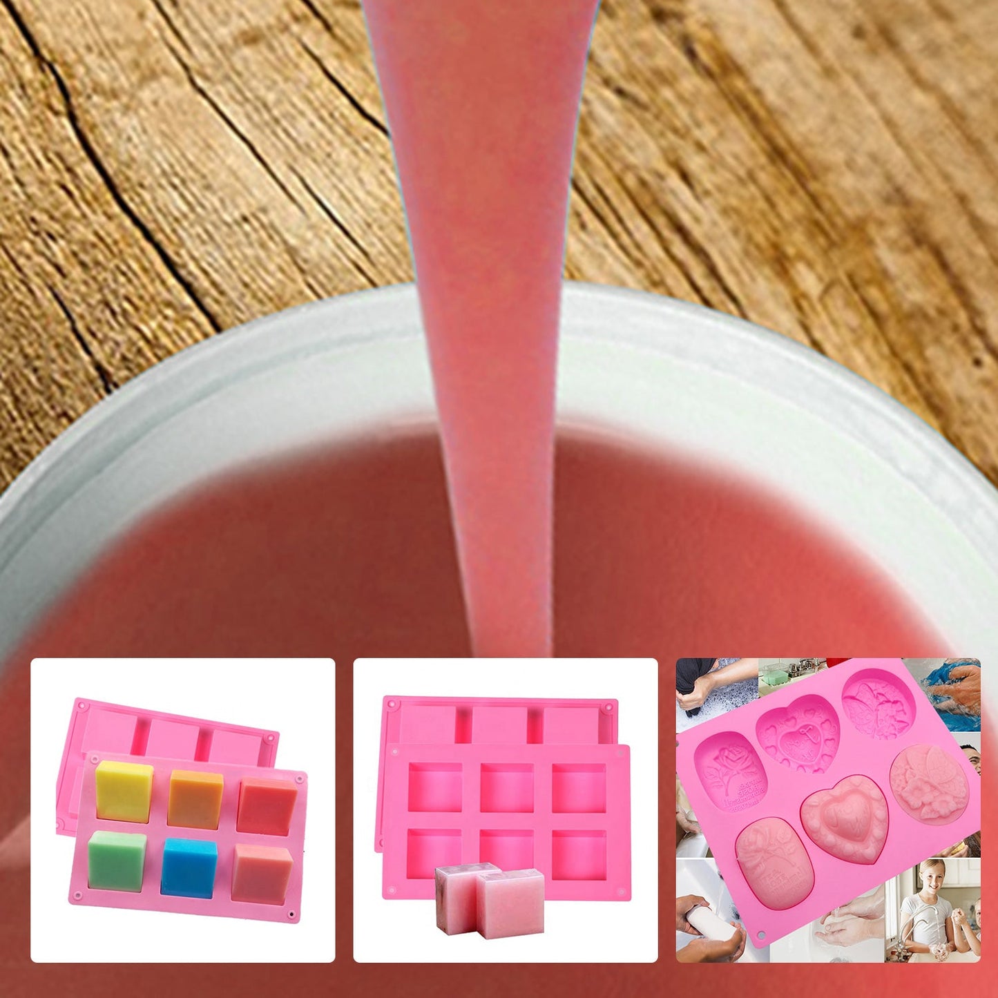 SH25 Liquid Silicone Rubber Mould Making Kit 100:3 Mix - 1Kg 5Kg 10Kg Red-3