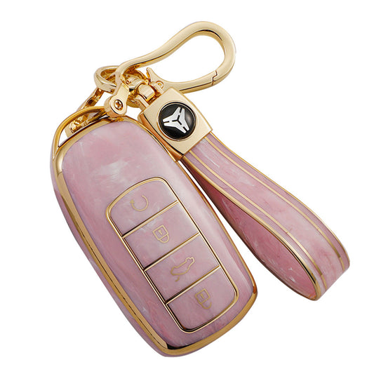 Car Remote Key Fob Case Cover TPU Pink Suitable For Chery Omoda 5-0