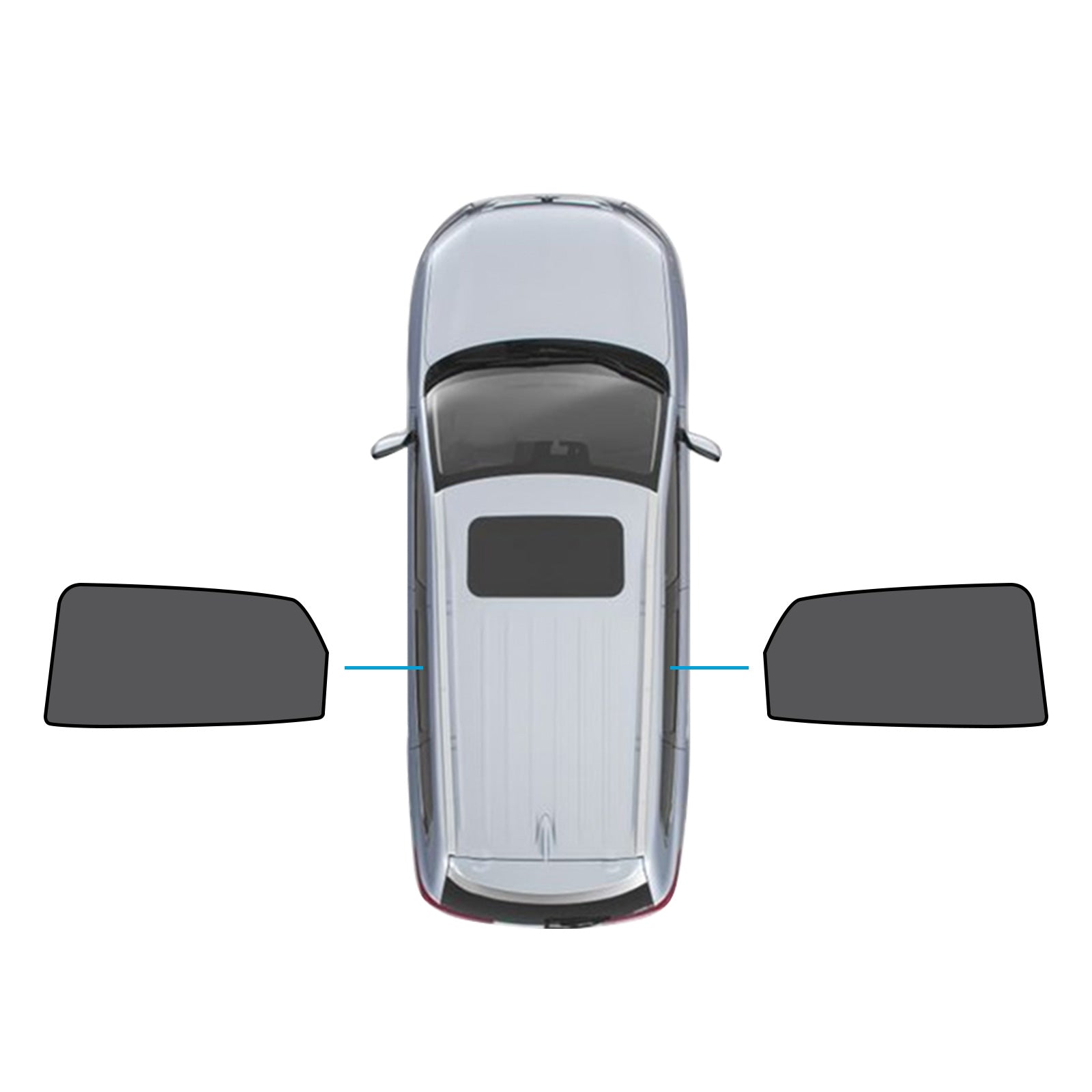 2x Rear Window Magnetic Mesh Sunshades Suitable for Kia Sportage 2021-2024-0