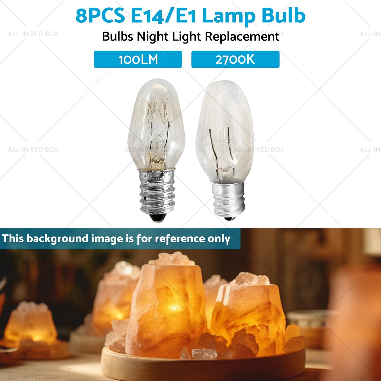 8 PCS 7W/10W 240V E12/E14 Clear Bulbs Night Light Replacement Warm Yellow Light-4