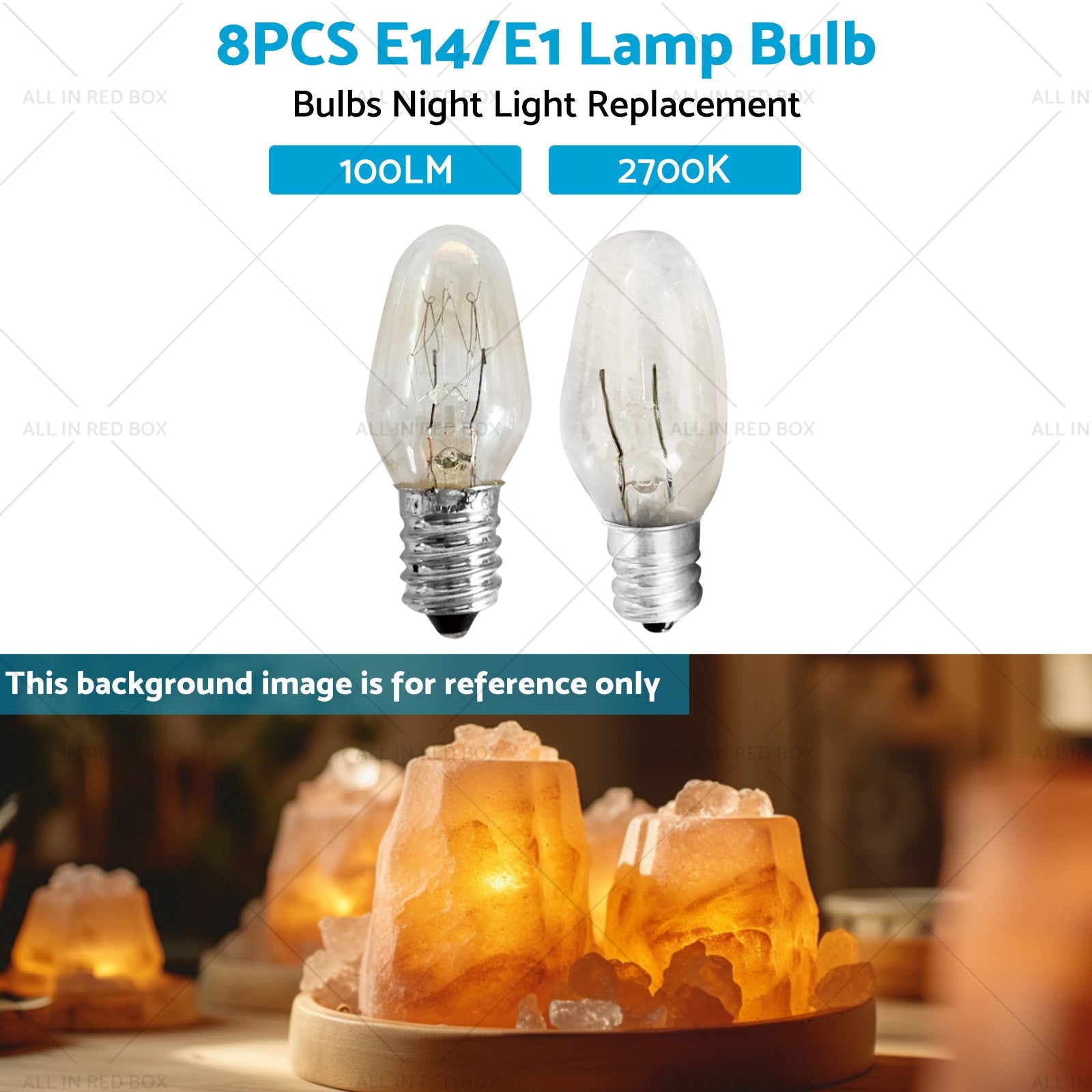 8 PCS 7W/10W 240V E12/E14 Clear Bulbs Night Light Replacement Warm Yellow Light-4
