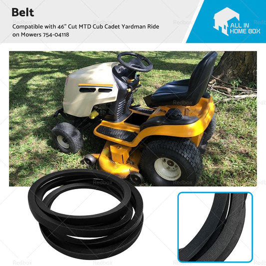 Deck Belt Suitable For 46inch Cut MTD Cub Cadet Yardman Ride on Mowers 754-04118-0