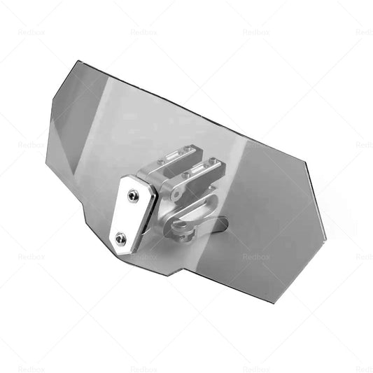 Motorcycle Windshield Clip On Extension Spoiler Wind Deflector Windscreen Smoke-1