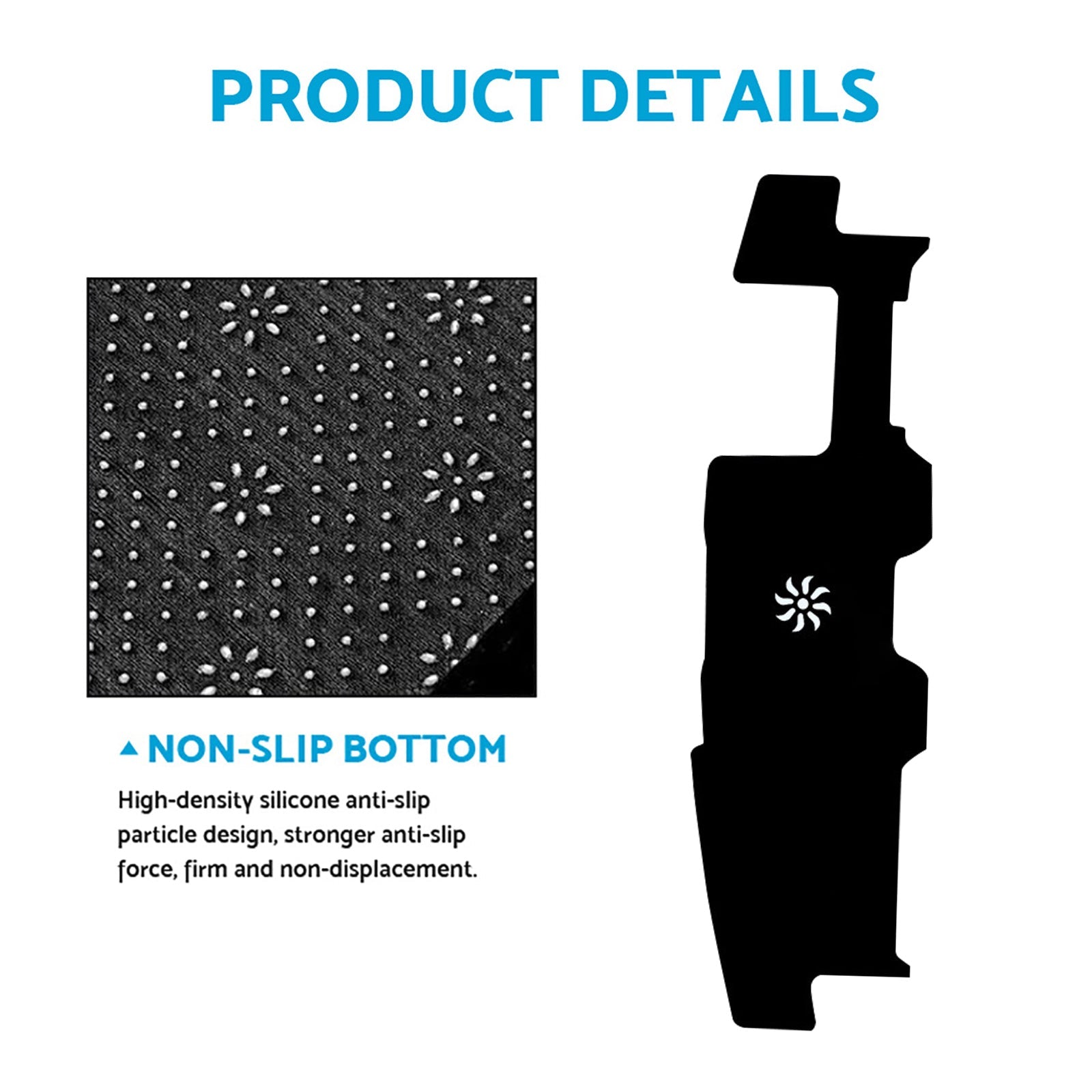 Black Dash Mat Suitable for BYD SHARK 6 with Heads Up Display 2024-2026-4