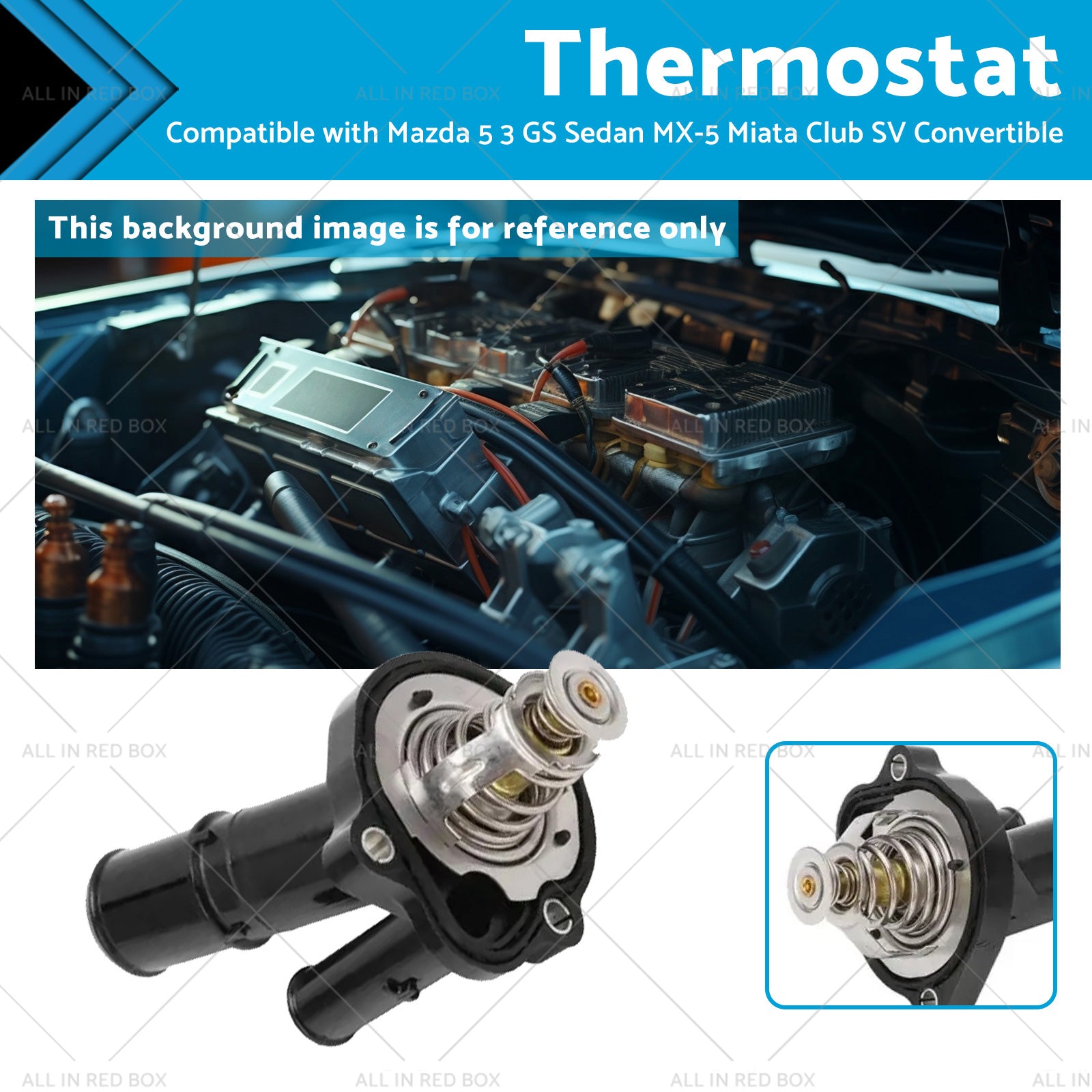 Thermostat Suitable for Mazda 5 3 GS Sedan MX-5 Miata Club SV Convertible 07-09-0