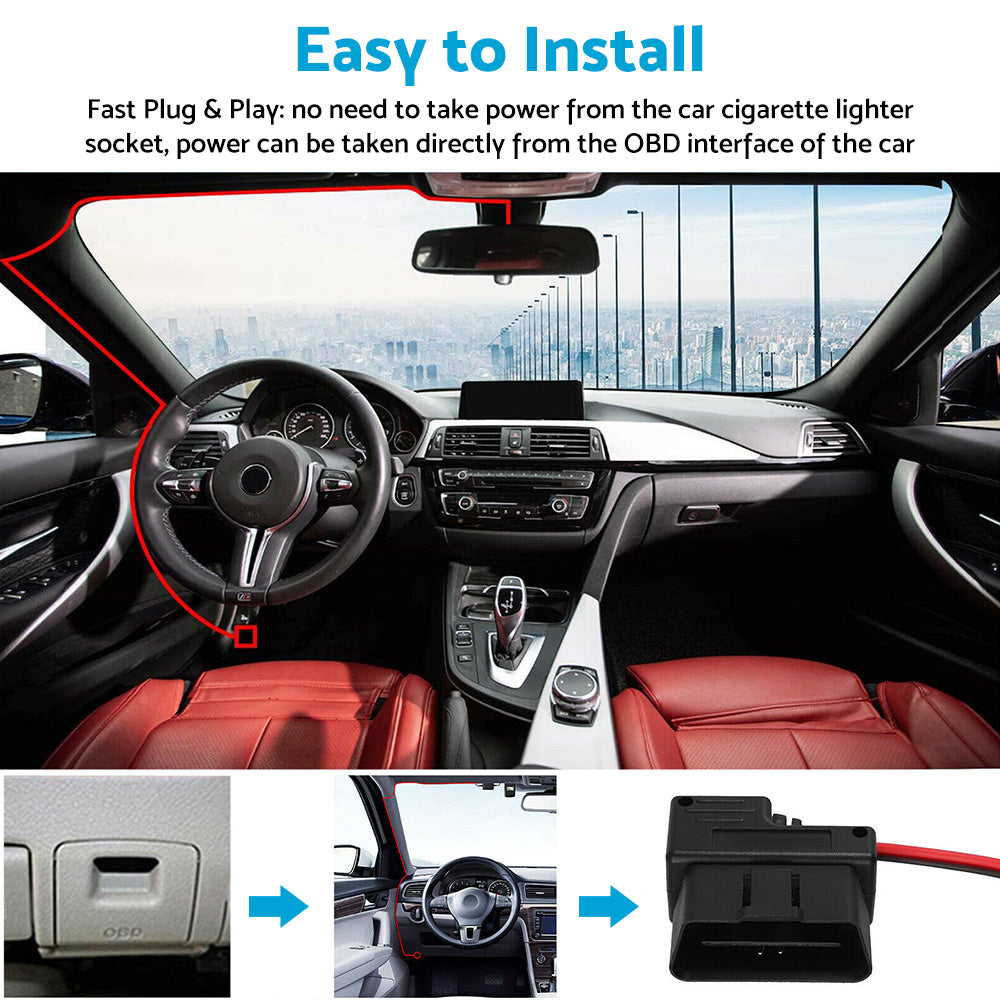 Hard Wire Kit Mini USB 5V/3.0A Suitable For Smart Dash Cams Uniden IGO CAM 85R-3