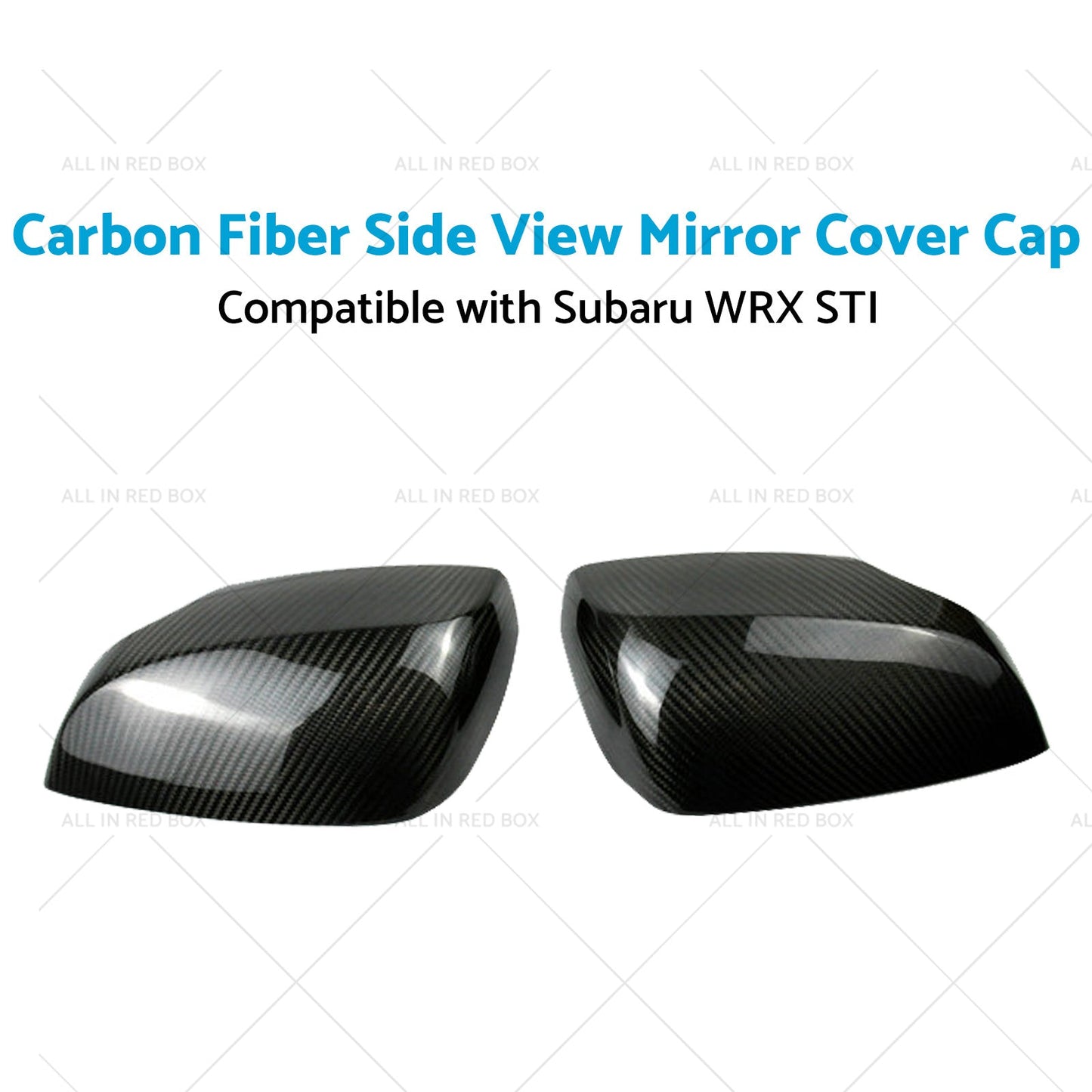 Carbon Fiber Side View Mirror Cover Caps Suitable for Subaru WRX STI 15-21-3