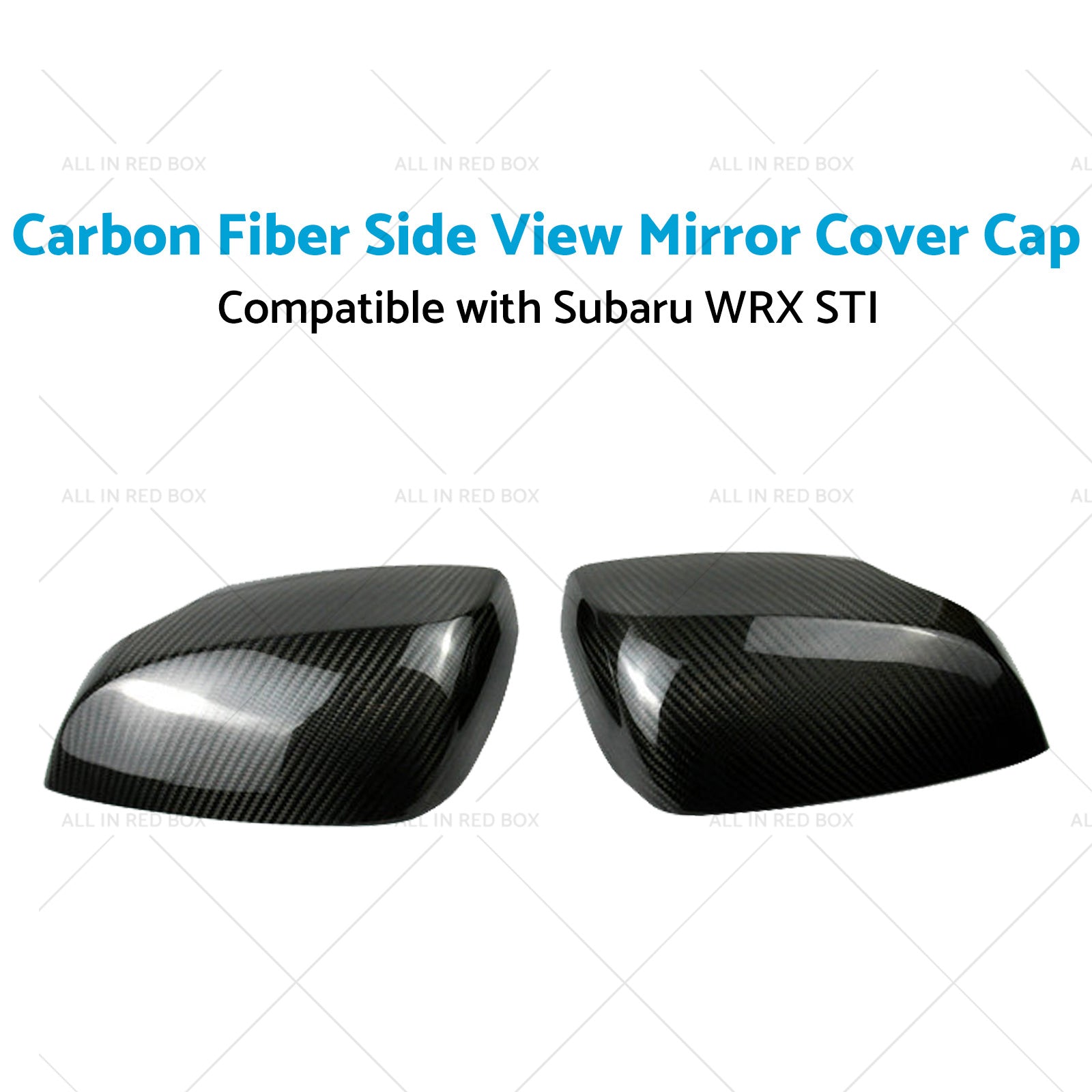 Carbon Fiber Side View Mirror Cover Caps Suitable for Subaru WRX STI 15-21-3