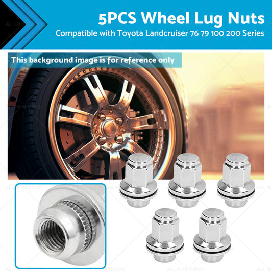 5PCS 14x1. 5 Alloy Wheel Lug Nuts Suitable for Landcruiser 76 79 100 200 Series-0