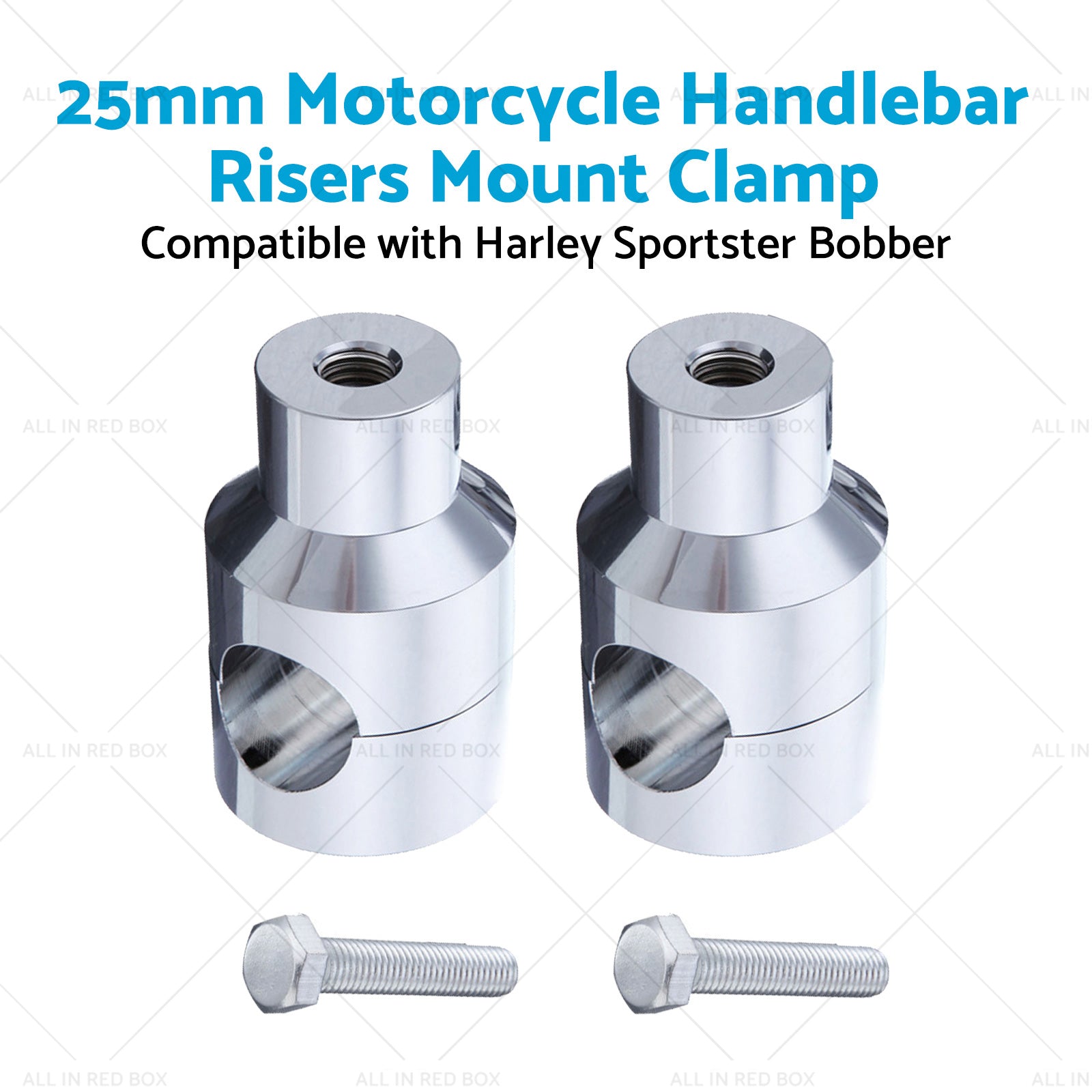 1inch Motorcycle Handlebar Risers Mount Clamp 25mm Suitable for Harley Sportster-3