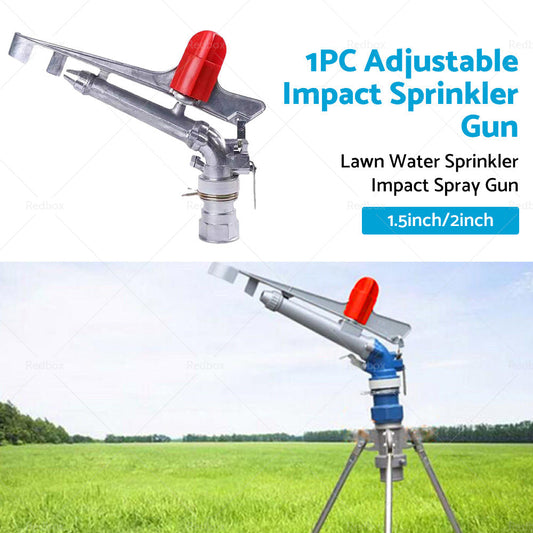 360掳 Rotation Lawn Water Sprinkler Impact Spray Gun Alloy Adjustable Irrigation-1