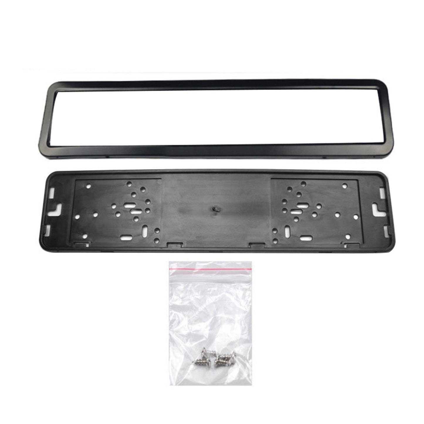 2x European License Plate Cover Frame Holder with Mounting Bracket Suitable For Standard Plates-1