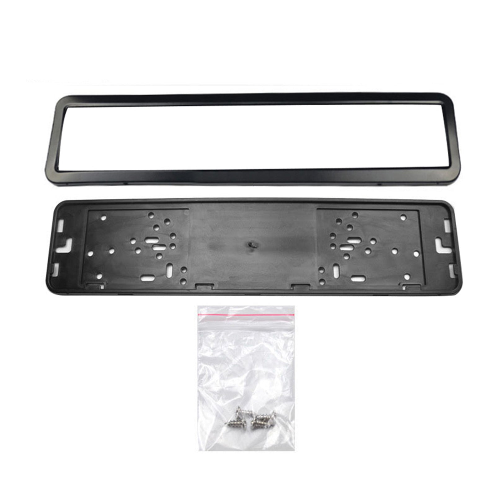 2x European License Plate Cover Frame Holder with Mounting Bracket Suitable For Standard Plates-1
