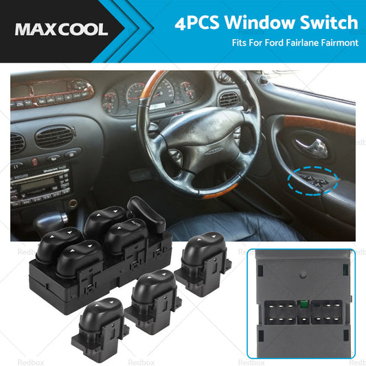 Set of 4 Power Window Switch Driver Passenger Side For Ford Fairlane Fairmont AU-0