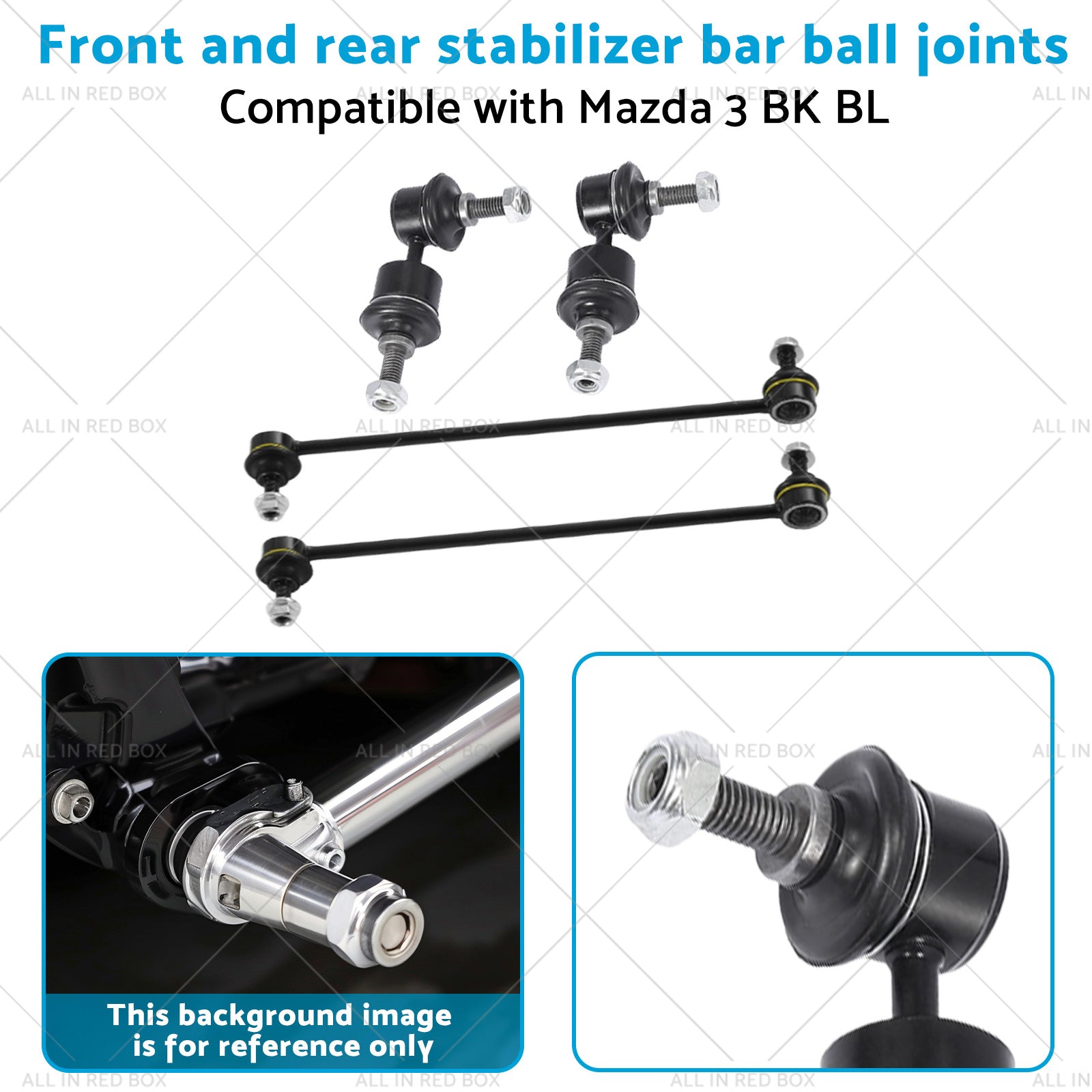 Front and Rear Stabilizer Bar Ball Joints Suitable for Mazda 3 BK BL 2004-2014-3