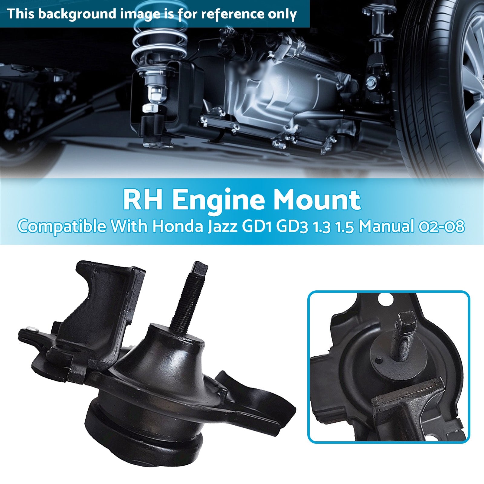 Engine Mount Right Suitable For Honda Jazz GD1 GD3 L13A1 L15A1 Manual 2002-2008-2