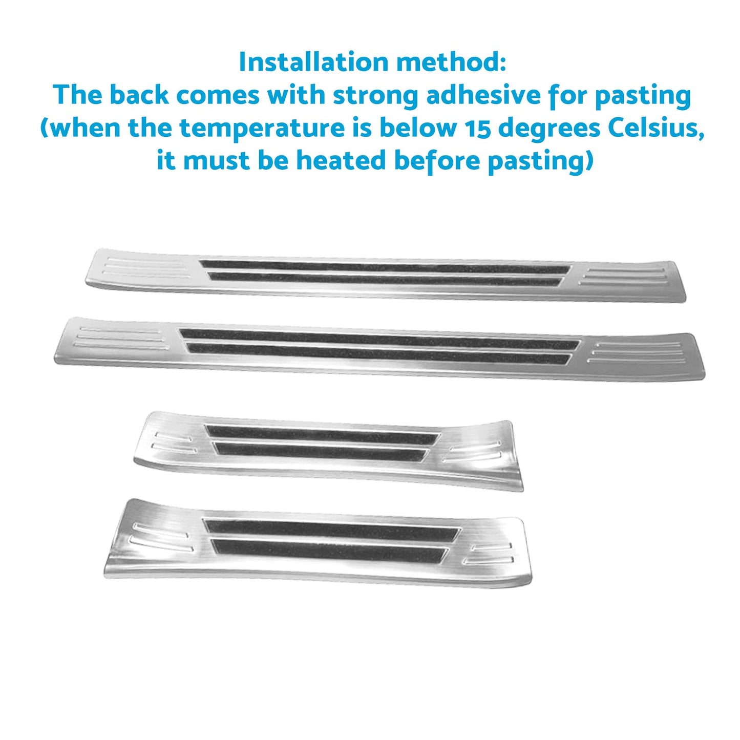 4x Steel Door Sill Protector Trim Scuff Plate Suitable For Subaru Crosstrek 2023-4