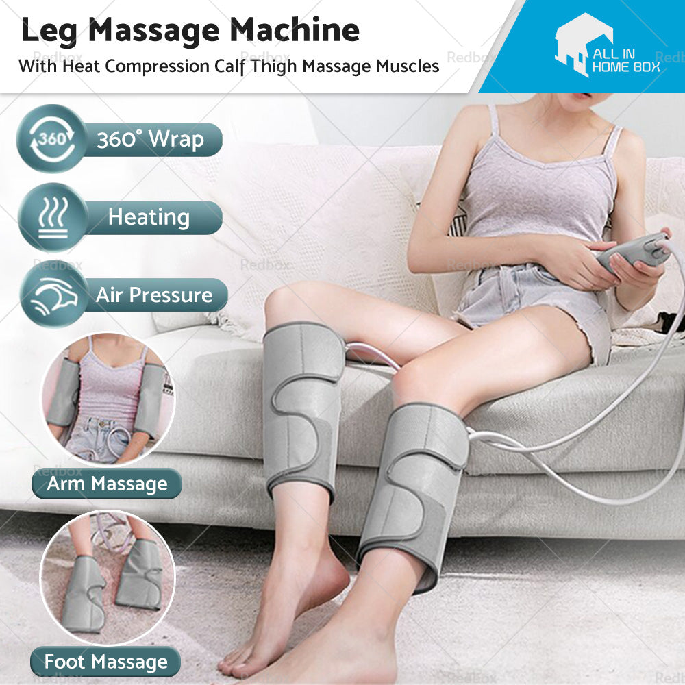 Leg  and  Foot Massager With Heat Compression Calf Thigh Massage Muscles Relax Wraps-0