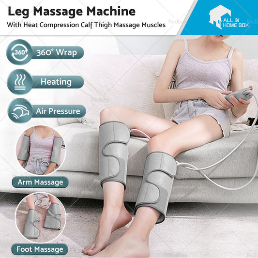 Leg  and  Foot Massager With Heat Compression Calf Thigh Massage Muscles Relax Wraps-0