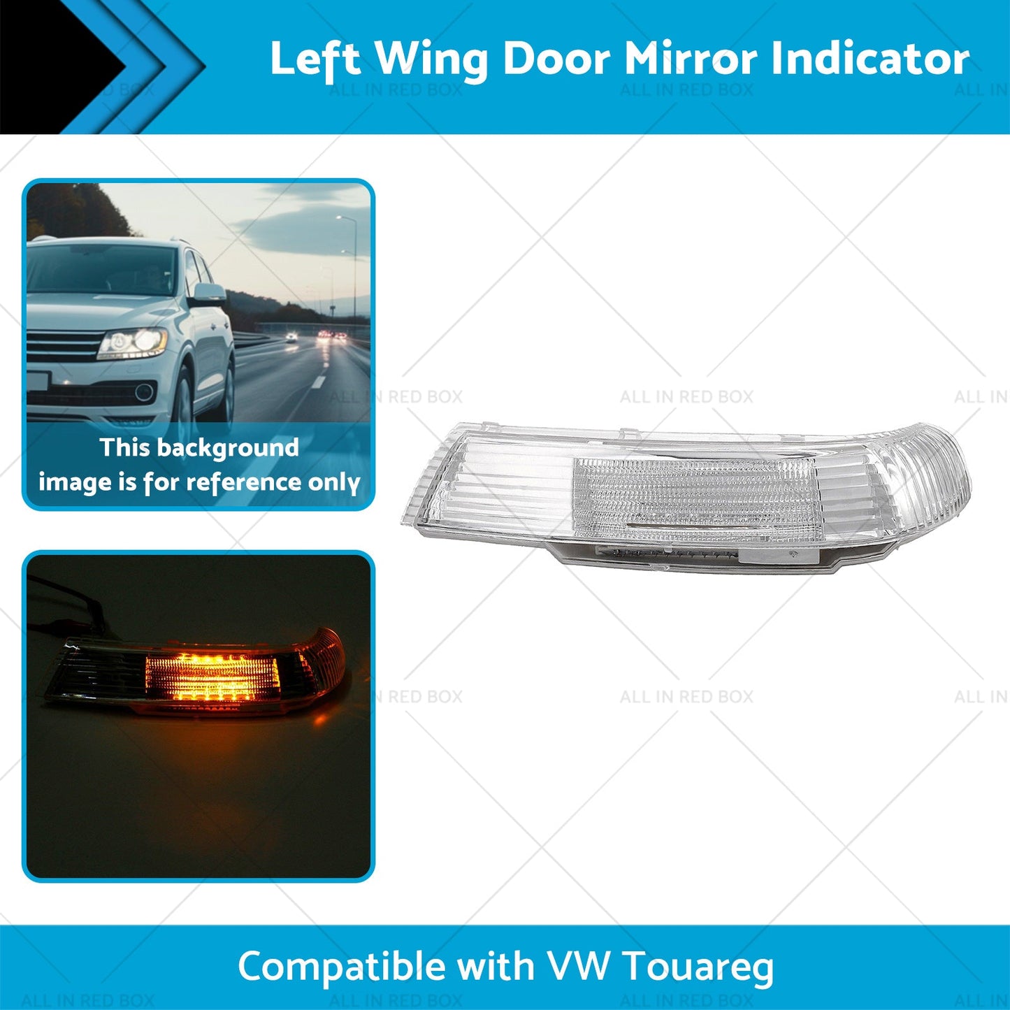 Front Left Wing Door Mirror Indicator Suitable for VW Touareg 7L 09 or 03-11 or 06-1