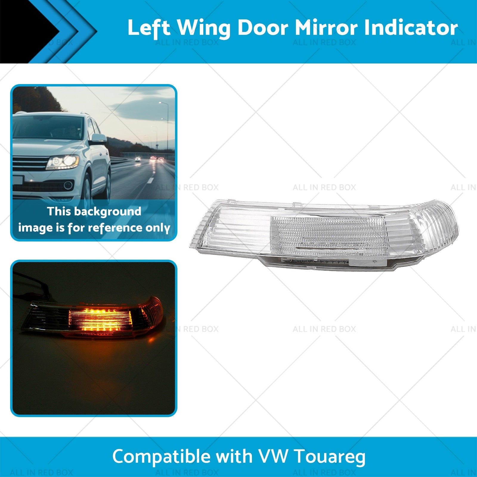 Front Left Wing Door Mirror Indicator Suitable for VW Touareg 7L 09 or 03-11 or 06-1