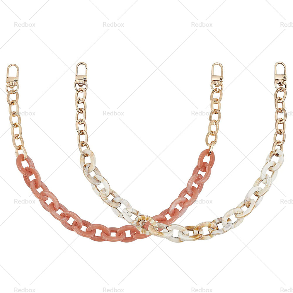 2PCS Resin Purse Chain Handle Acrylic Bag Strap Detachable Purse Clutches Handle-4