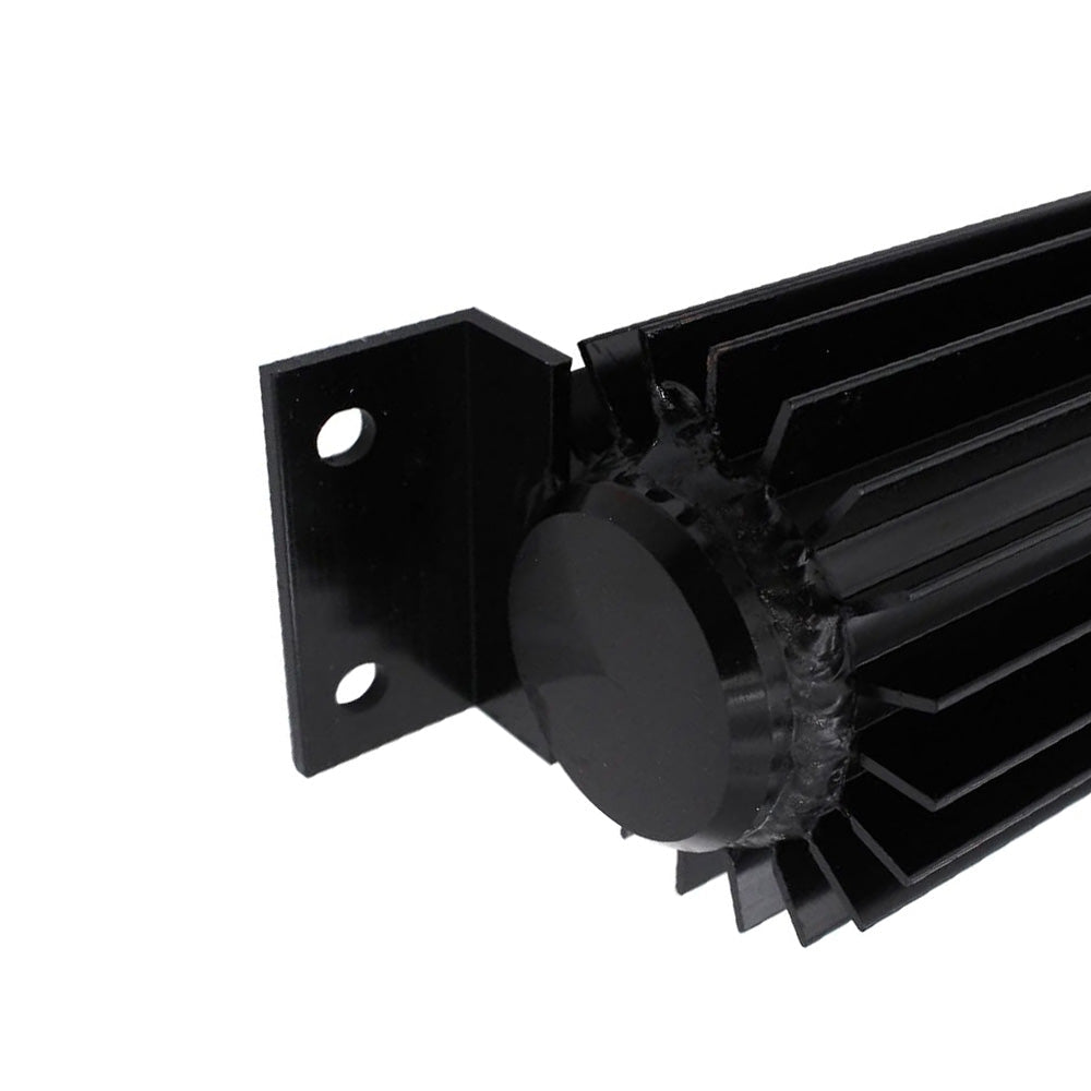 Oil Cooler Universal 12'' Aluminum Dual Pass Finned Transmission W Fittings SL-4