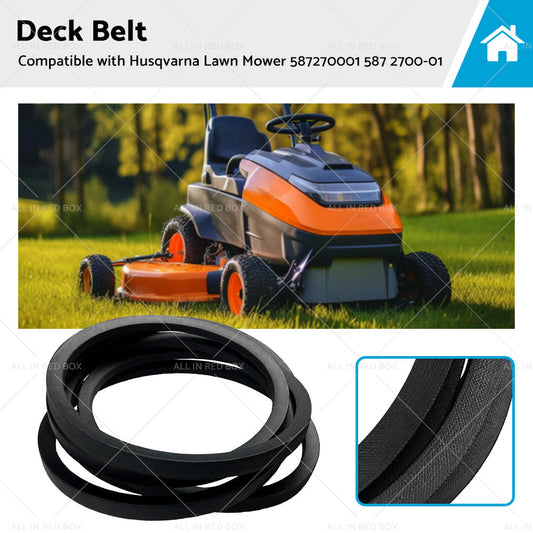 Deck Belt Suitable For Husqvarna LawnMower 587270001 587 2700-01 Black-0