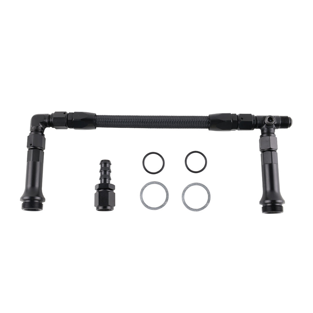 Braided AN6 Dual Feed Carburetor Fuel Line Double Pump Suitable For 4150 Holley Carburetor-1